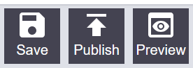 Save, Preview, and Publish buttons highlighted